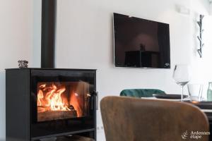 TV a/nebo společenská místnost v ubytování Arbre Epine
