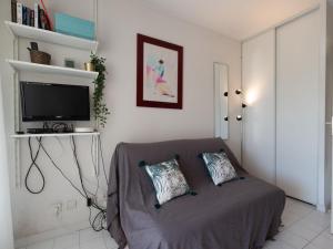 Televízia a/alebo spoločenská miestnosť v ubytovaní Apartment Les Flamants Roses-9 by Interhome