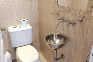 ein Bad mit einem WC und einem Waschbecken in der Unterkunft Departamento con estilo en Barrio Bombal in Godoy Cruz