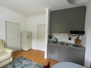 A kitchen or kitchenette at Apartment VilaPark 14