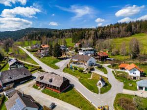 an aerial view of a small town with houses at Holiday Home Bayerisch Häusl by Interhome in Bayerisch Eisenstein