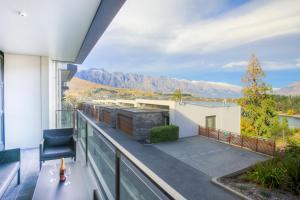 a balcony with a view of the mountains at Terrace Apartments - Stay Here Queenstown in Queenstown