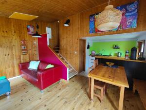 Posedenie v ubytovaní Chalet Ailleurs Appartement à Molines en Queyras