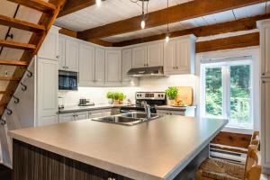 Η κουζίνα ή μικρή κουζίνα στο Le Petit Chalet by My Tremblant Location