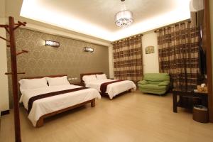 Voodi või voodid majutusasutuse Normans B&B toas
