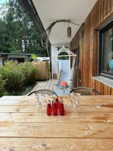 Balkón nebo terasa v ubytování Urlaubstraum am Brombachsee- 5 stilvolle Zimmer-