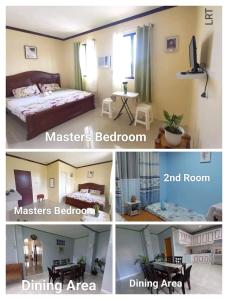 a collage of four pictures of a bedroom at La Residencia Tacloban in Tacloban