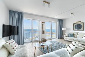 Seating area sa Apartamenty Marina z widokiem na morze