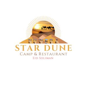 un logotipo de camello para un campamento y un restaurante en Star Dune Camp en Nuweiba