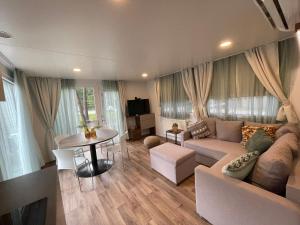Posezení v ubytování Chalet Het Edelhert