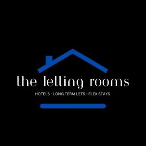 a blue logo for the letting rooms at Letting Rooms @ Charles Dickens in Wigan