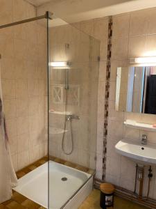 Koupelna v ubytování Motel - Location studio 2 personnes