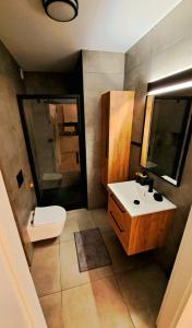 Ένα μπάνιο στο Apartamenty nad Złotym Potokiem