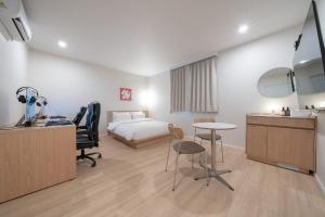 Aank Hotel Ilsan客房内的一张或多张床位
