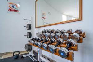 Fitness centrum a/nebo fitness zařízení v ubytování Hotel Bartos