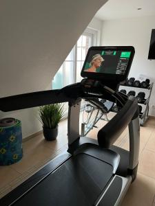 Fitness centrum a/nebo fitness zařízení v ubytování Winkelschiffchen I mit Sauna
