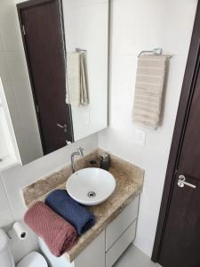 Phòng tắm tại Apartamento Beira Mar