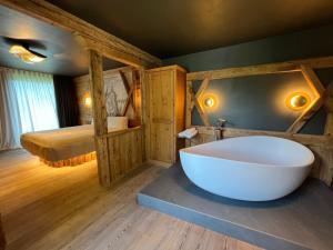 Phòng tắm tại Hotel Chalet Al Foss