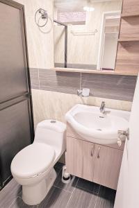 Koupelna v ubytování Casa cómoda en ubicación ideal