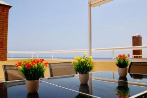 Balkón nebo terasa v ubytování Primera línea de mar con terraza ático en Magic World - Marina Dor