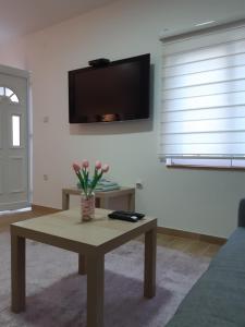 Televisyen dan/atau pusat hiburan di Deluxe studio & apartments Alexander