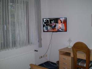 TV a/nebo společenská místnost v ubytování Hotel am Weißdornbusch