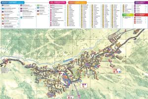 a map of the disney world resort at Charmant T1bis pied des pistes à Vars les Claux Résidence les Fibieres in Vars