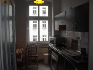 A kitchen or kitchenette at Pension Mitte