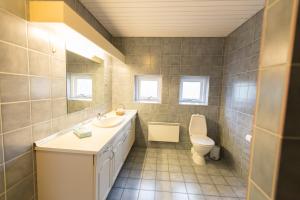 セビーにあるFeriehuset - Lille Vikingのバスルーム(トイレ、洗面台付)