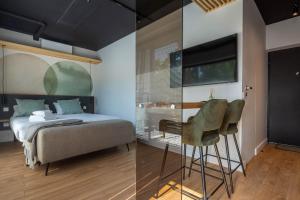 Lova arba lovos apgyvendinimo įstaigoje Green Studio apartment in Vanagupė