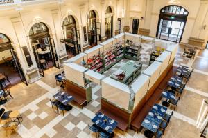 an overhead view of a restaurant in a building at COMO The Treasury in Perth