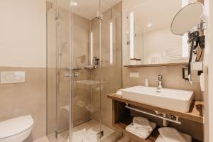 Koupelna v ubytování Hotel Neubergerhof