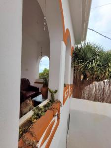 Acoran Family Guests House Firgas with Included Morning Yoga Practice的阳台或露台