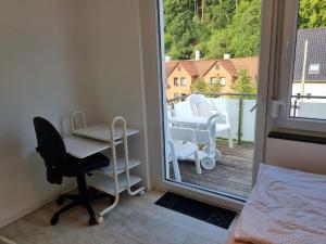 Balkón nebo terasa v ubytování Loft Nagoldtal
