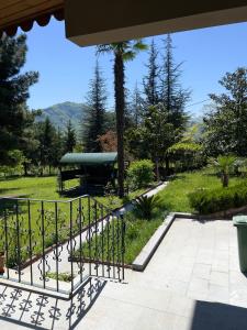 a walkway leading to a park with a fountain at TRABZON VILLA l in Trabzon