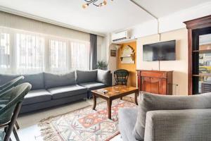 TV a/nebo společenská místnost v ubytování Comfortable apartment in Istiklal Street