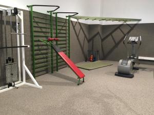 Zimmer mit Fitnessraum mit Mopp und Laufband in der Unterkunft JUFA Hotel Hochkar in Göstling an der Ybbs