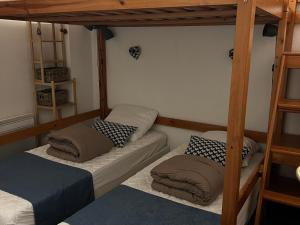 two bunk beds in a small room with at Chalet La Joue du Loup, 3 pièces, 6 personnes - FR-1-504-480 in Le Dévoluy
