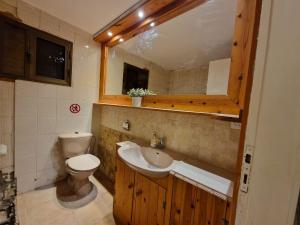 a bathroom with a toilet and a sink at Cyprus style Stone Villa in Paphos +22 photos