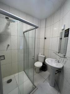 Bathroom sa Hostel Carabelas