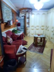 - un salon avec un canapé et une table dans l'établissement كورنيش المعادي, au Caire