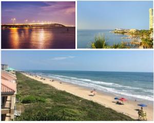 a collage of three pictures of a beach at Alojamiento Los Andes in Brownsville