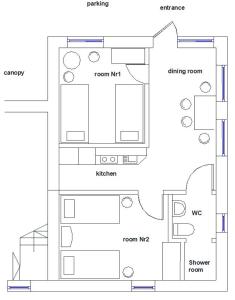 Půdorys ubytování Hostel Jaunvaltes