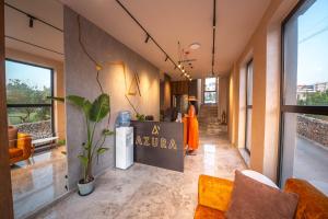 Kuchyň nebo kuchyňský kout v ubytování Azura Ksamil Hotel