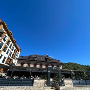 a building with a glass dome on top of it at Apartman Paradise Fojnica in Fojnica