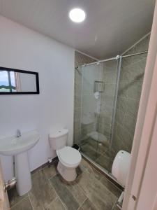 Koupelna v ubytování CASONA HOTEL LA DIVISA