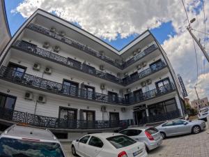 Bygningen som lejlighedshotellet ligger i