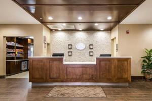 a lobby with a waiting area in a hospital at Comfort Suites Greenville South in Piedmont