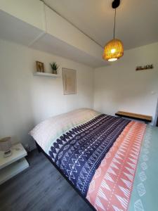 - une chambre avec un grand lit dans l'établissement Sweet appartement entier Metz Sablon Gare 75 m2, à Metz
