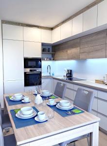 A kitchen or kitchenette at Studio Apartment at outskirt of High Tatras